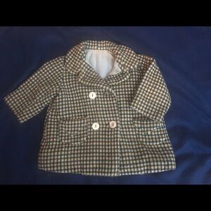 Vintage children’s  Wool Coat, circa 1965. Checkered pattern with cotton…